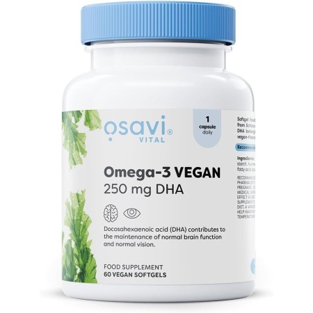 Oméga-3 Vegan DHA 250 mg à l’Huile d’Algues - 60 Capsules